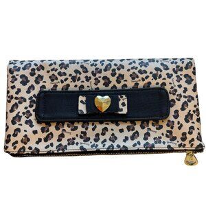 Vintage Y2K Betseyville by Betsey Johnson Leopard Print Envelop Clutch